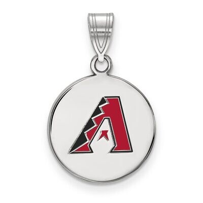 Arizona Diamondbacks Medium Enamel Disc Pendant Sterling Silver SS014DIA, MPN: SS014DIA, 8867746271…