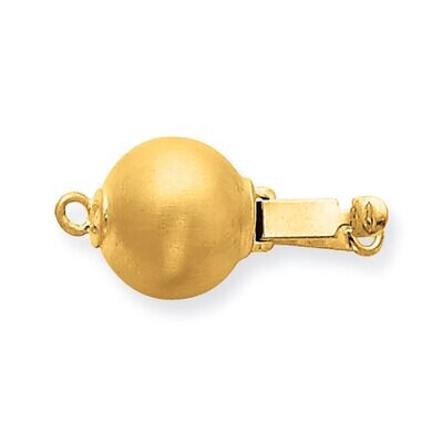 Round Satin Bead Pearl Clasp 14k Yellow Gold YG2819, MPN: YG2819,