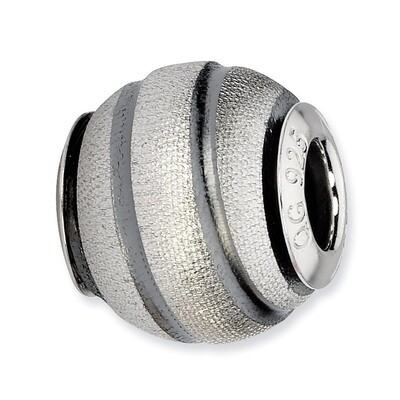 Grey Laser Cut Bead - Sterling Silver QRS2303, MPN: QRS2303, 883957513942