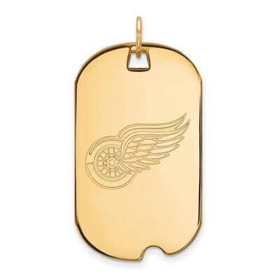 Detroit Red Wings Large Dog Tag 14k Yellow Gold 4Y025RWI, MPN: 4Y025RWI, 886774740362
