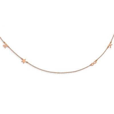 4 Initial Symbol Necklace 14k Rose Gold XNA1289R, MPN: XNA1289R,