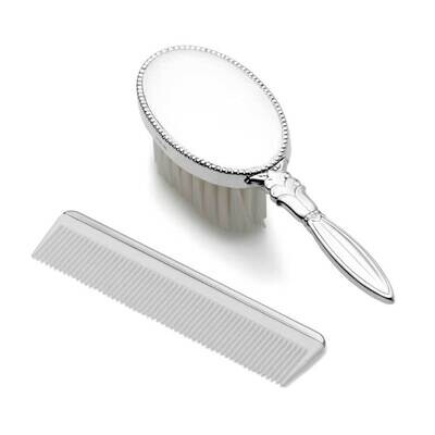 Gift Boxed Girls Comb and Brush Set Sterling Silver GP8878, MPN: GP8878, 781642001494