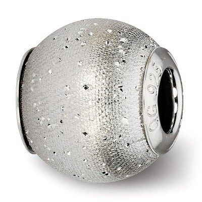Grey Laser Cut Bead - Sterling Silver QRS2300, MPN: QRS2300, 883957513911
