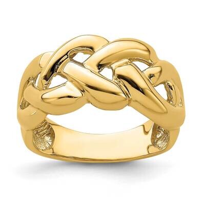 Entwined Braided Ring 14k Gold Polished R703, MPN: R703, 196904051696