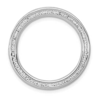 1/2Ct. Diamond Channel Set Large Circle Chain Slide 14k White Gold PM4711-050-WA, MPN: PM4711-050-W…
