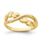 X Design Heart Band 14k Gold Polished R779, MPN: R779,