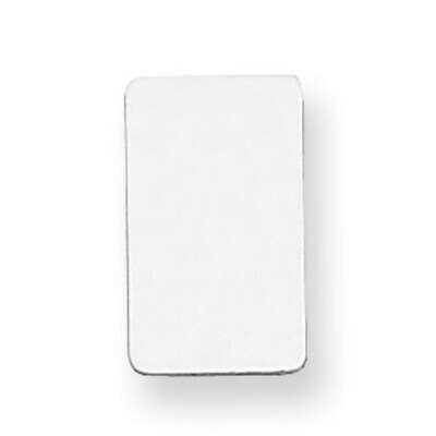 Rectangle with Rounded Edge Stamping 14k White Gold WG1163, MPN: WG1163,
