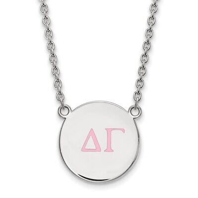 Delta Gamma Small Enameled Pendant with 18 Inch Chain Sterling Silver SS028DG-18, MPN: SS028DG-18, …