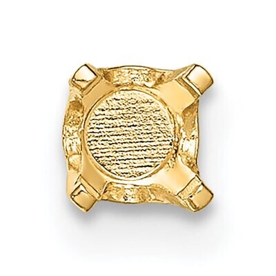 Round 4-Prong .05ct. Med. Wt. TruSeatr Threaded Post Earring Mounting 14k Yellow Gold YG2635, MPN: …