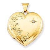 Diamond Family Heart Locket 14k Yellow Gold XL144, MPN: XL144, 886774127330