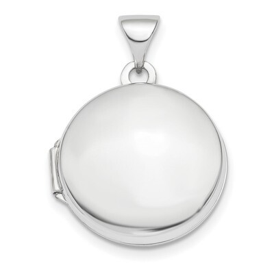 Polished Domed 16mm Round Locket 14k white Gold XL731, MPN: XL731, 886774056067