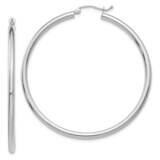 Polished 2.5mm Lightweight Tube Hoop Earrings 10k White Gold 10T844L, MPN: 10T844L, 191101566288