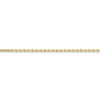 2.25mm Handmade Diamond-cut Rope Chain 7 Inch 10k Gold 10K016-7, MPN: 10K016-7, 886774399638