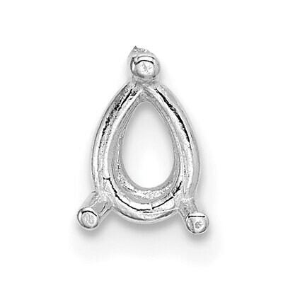 Pear 3-Prong 2.75 x 1.75mm Wire Setting 14k White Gold WG236, MPN: WG236,