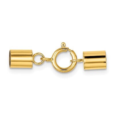 Spring Ring with Round Endcaps Clasp 14k Yellow Gold YG1723, MPN: YG1723,