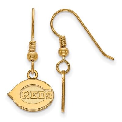 Cincinnati Reds x-Small Dangle Earring Wire Gold-plated Silver GP005RDS, MPN: GP005RDS, 886774901183