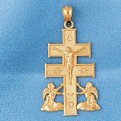 Dazzlers Jewelry Jesus Christ on Cross Pendant Necklace Charm Bracelet in Yellow, White or Rose Gol…