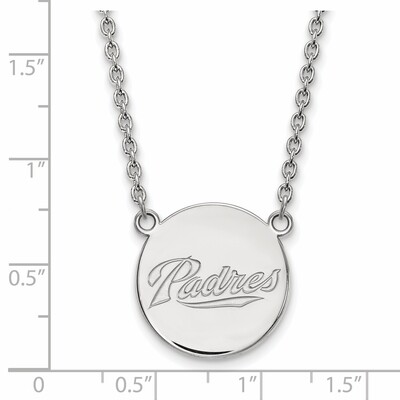 San Diego Padres Large Disc Pendant Sterling Silver SS030PAD-18, MPN: SS030PAD-18, 886774630137