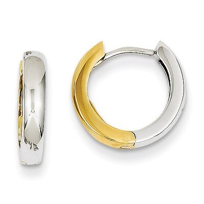 Hinged Hoop Earrings 14k Two-Tone Gold TM597, MPN: TM597, 886774562995