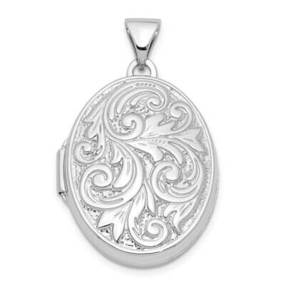 21mm Scroll Oval Love Always Locket Sterling Silver Rhodium-plated QLS925, MPN: QLS925, 886774119311