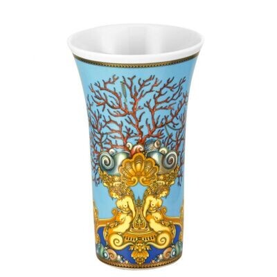 Versace La Mer Vase Porcelain 10 1/4 inch, MPN: 14091-102817-26026, 790955854666