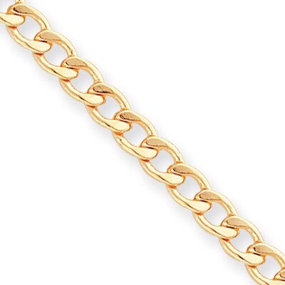 Kelly Waters 5.5mm Curb Chain 20 Inch Gold-plated KW479-20, MPN: KW479-20, 191101488047