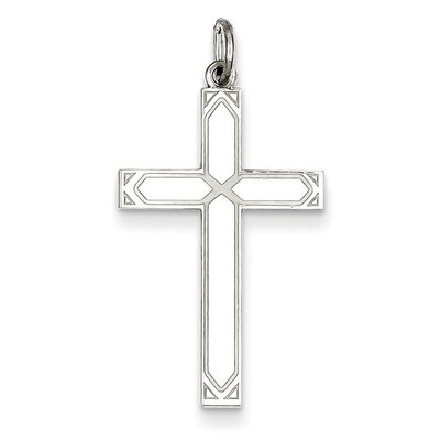 Cross Pendant Laser Designed Sterling Silver QXR257, MPN: QXR257, 883957567983