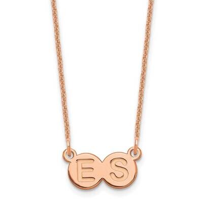 2 Letter Bubble Necklace 14k Rose Gold XNA1324R, MPN: XNA1324R,