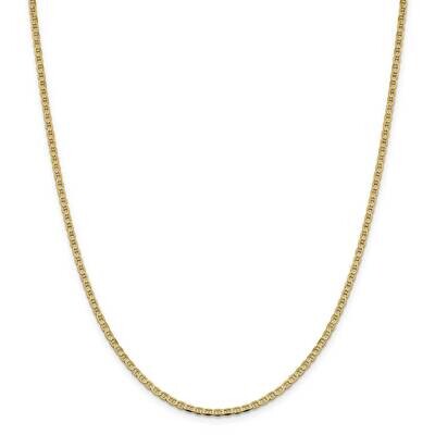 2.4mm Concave Anchor Chain 22 Inch 14k Gold FCA065-22, MPN: FCA065-22, 883957170251