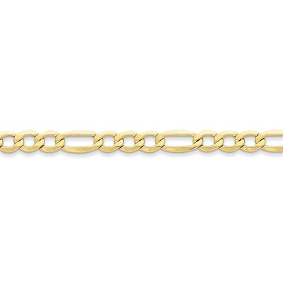 7.3mm Semi-Solid Figaro Chain 20 Inch 10k Gold 10BC97-20, MPN: 10BC97-20, 886774536392