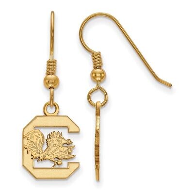 University of South Carolina Small Dangle Earring Wire Gold-plated Silver GP007USO, MPN: GP007USO, …