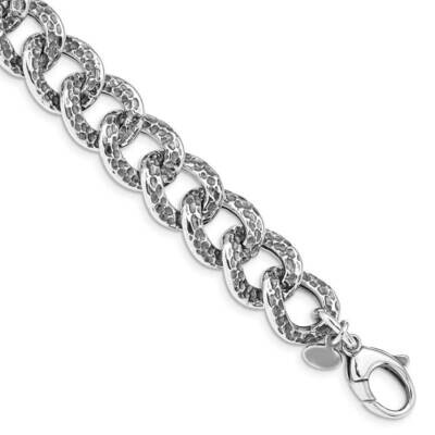 Textured .50in ext Bracelet Sterling Silver Antiqued QG4839-7.5, MPN: QG4839-7.5,