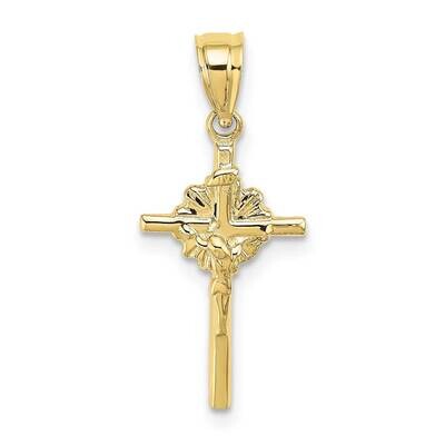 2-D Starburst Crucifix Charm 10k Gold 10K8422, MPN: 10K8422,