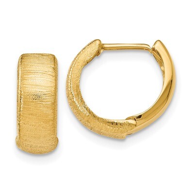 Leslie&#39;s Textured Hinged Hoop Earrings 14k Gold Polished HB-LE933, MPN: LE933, 886774569611