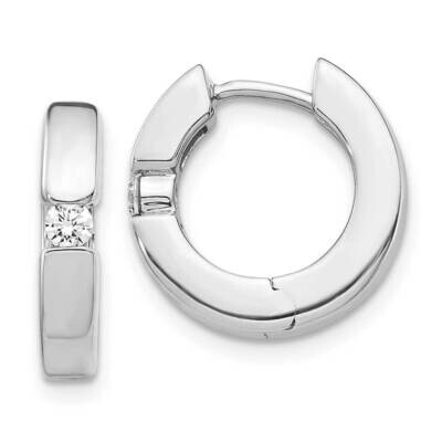Aa Diamond Hinged Hoop Earrings 14k White Gold EM5354-016-WA, MPN: EM5354-016-WA, 883957091822
