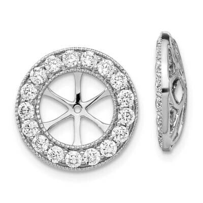 Earring Jackets 14k White Gold Diamond EJM5300-115-WA, MPN: EJM5300-115-WA, 191101537639