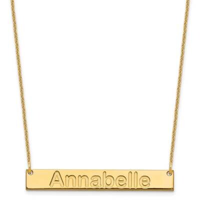 Polished Arial Rounded Bar Necklace 14k Gold Medium XNA1236Y, MPN: XNA1236Y,
