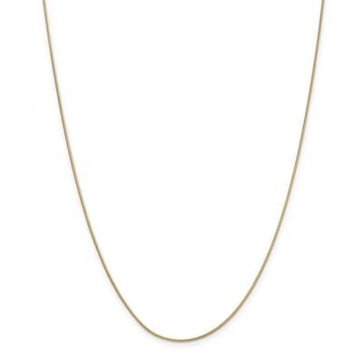 .9mm Round Snake Chain 22 Inch 14k Gold SNA080-22, MPN: SNA080-22, 883957171678