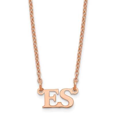 Small Initial Necklace Sterling Silver Rose-plated XNA654RP, MPN: XNA654RP,