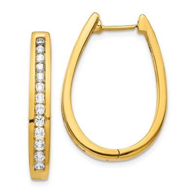 SI1/SI2 G H I Hoop Earrings 14k Yellow Gold Lab Grown Diamond EM5372-100-YLG, MPN: EM5372-100-YLG, …