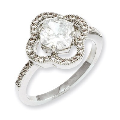 CZ Brilliant Embers Ring Sterling Silver QMP557-6
