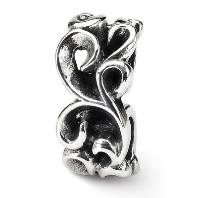 Scroll Connector Bead - Sterling Silver QRS142, MPN: QRS142, 883957719818