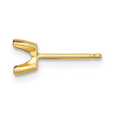 Round 1/2 Bezel .05ct. Post Earring Mounting 14k Yellow Gold YG350, MPN: YG350,