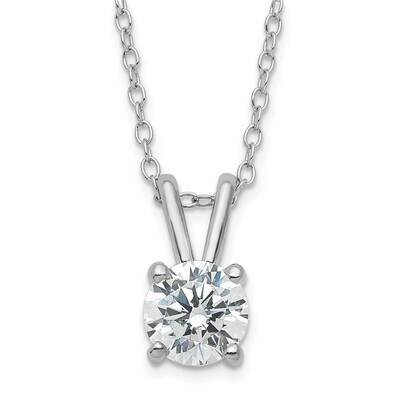 Diamonore 6.5mm Solitare Necklace Sterling Silver Rhodium-plated PXS2733/DAWT-SSDM, MPN: PXS2733/DA…
