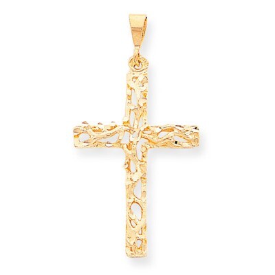 Satin Polished Antiqued Cross Pendant 10k Gold 10C303, MPN: 10C303, 883957392547