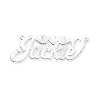 0.018 Gauge Satin Diamond-cut Nameplate Sterling Silver XNA171SS, MPN: XNA171SS, 191101541827