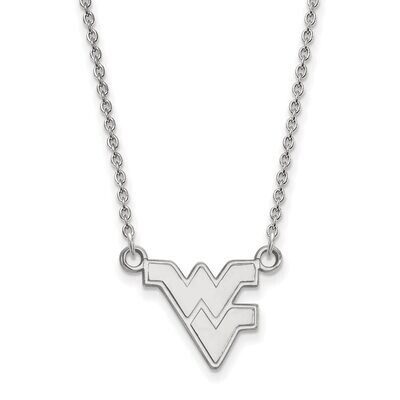 West Virginia University Small Pendant with Chain Necklace Sterling Silver SS015WVU-18, MPN: SS015W…