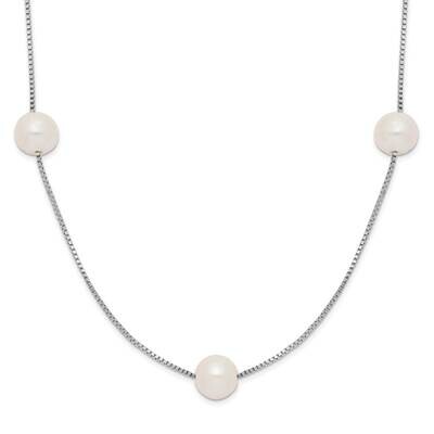 5-6mm Round White Cultured Freshwater Pearl 9-Station Necklace 14k White Gold XF772W-18, MPN: XF772…