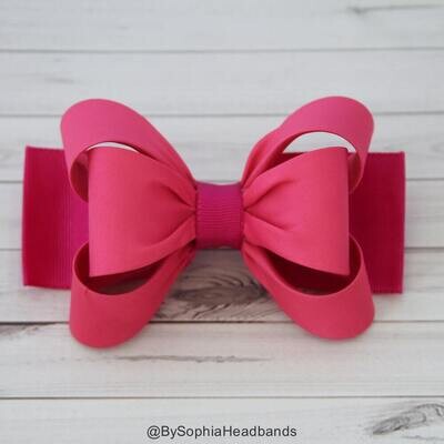 Hot Pink Hair Clip Pink Bow Hair Clip Bow Hair Clip Toddler Pink Hair Clip Girls Bow Hair Clip Big …