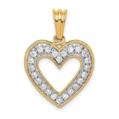 1/3Ct. Diamond Heart Pendant 14k Gold PM4861-033-YA, MPN: PM4861-033-YA, 883957300580